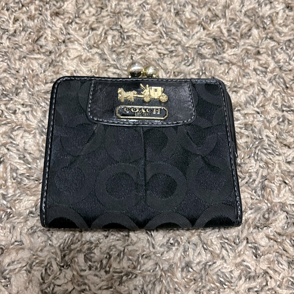 Coach Medium Black Wallet